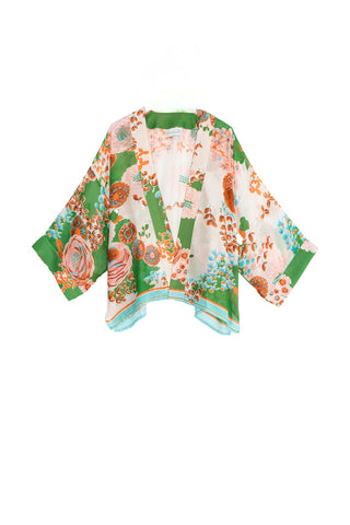 Kitsch Bouquet Green Kimono