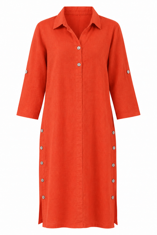 Lora Clementime Long Shirt Dress