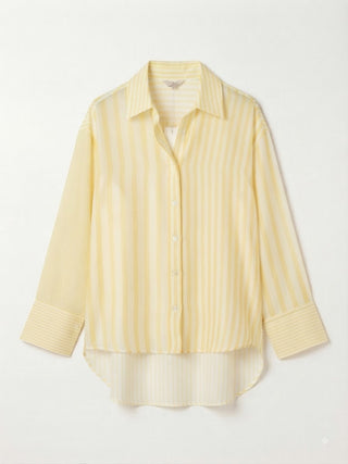 Stephanie Oversized Stripe Shirt Yellow