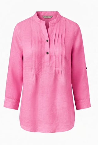Greta Pintuck in Bubblegum Pink 100% LinenPL