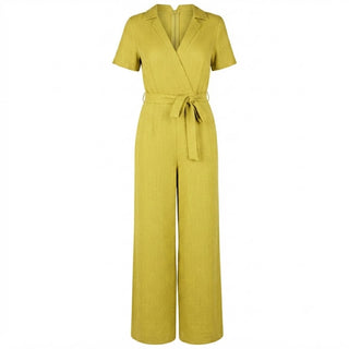 Candice Jumpsuit in Acacia 100% Linen