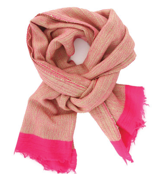 Himalayan Pashmina Shawl Yellow & Pink