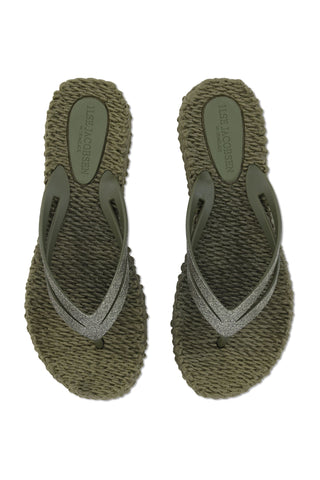 Cheerful 13 Flip Flop Platform Sole Army