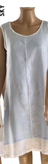 Amy Slv/less Dress  Sky