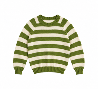 Arabella Matcha Stripe Knit Jumper