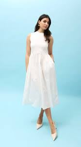 slim fit dress slacks Peserico Sleeveless Full Skirt Dress Sienna main image 1