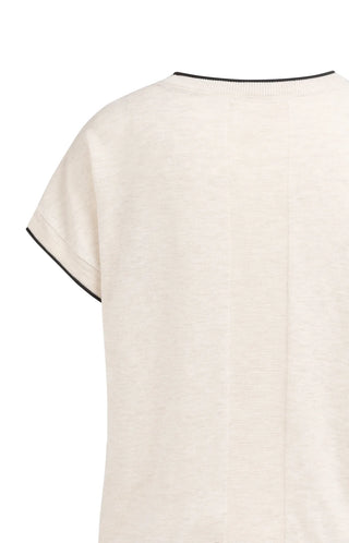Knitted Beige Melange Sweater