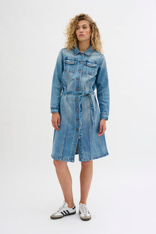 EW Dango Lblu Reto Denim Shirt Dress