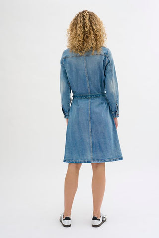 EW Dango Lblu Reto Denim Shirt Dress