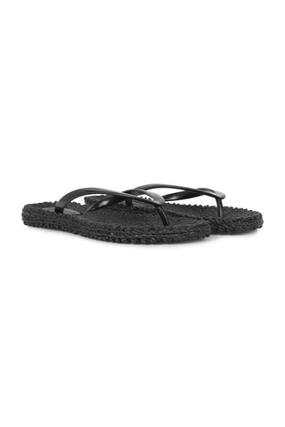 Metallic Flip Flop Black