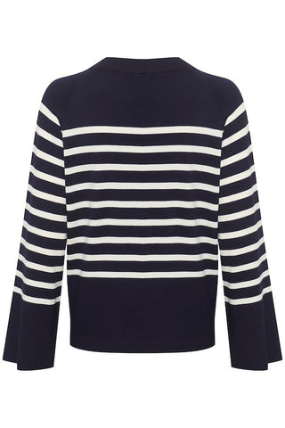 EW Zeke Navy Off White Knit Pullover