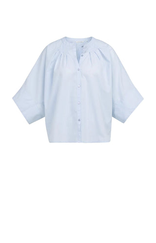 Light Blue Batwing Blouse