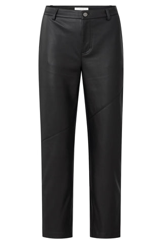 Faux Leather Black Straigh Leg  Trousers