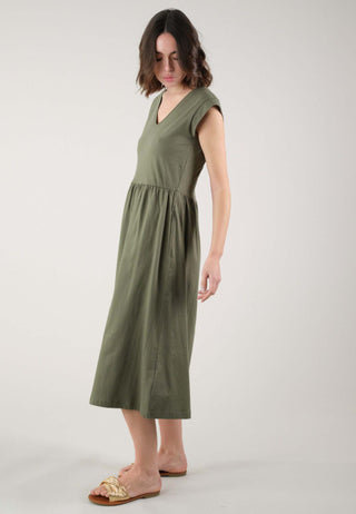 Ayna S/slv Khaki Dress