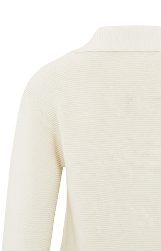 Rib Sweater With Collar