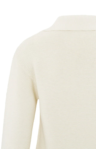 Rib Sweater With Collar