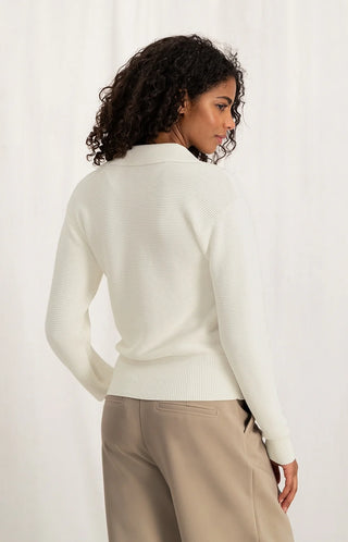 Rib Sweater With Collar