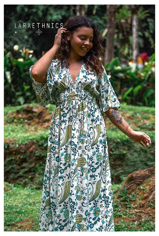 Seraphine crm turquoise long dress