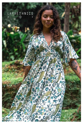 Seraphine crm turquoise long dress