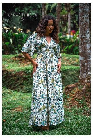 Seraphine crm turquoise long dress