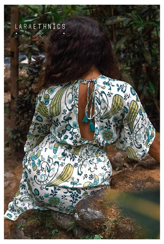 Seraphine crm turquoise long dress