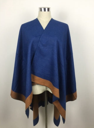 TANG Reversible Shawl Lapis/Cinnamon