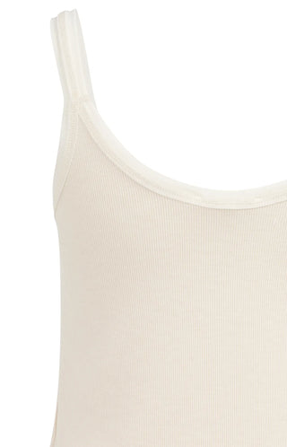 Singlet Crème Beige Mesh Edge