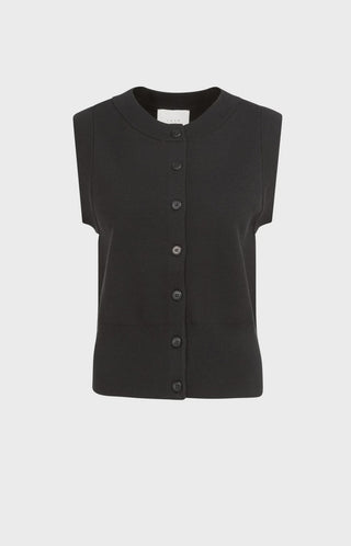 Sleeveless Black Cardigan