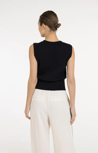 Sleeveless Black Cardigan