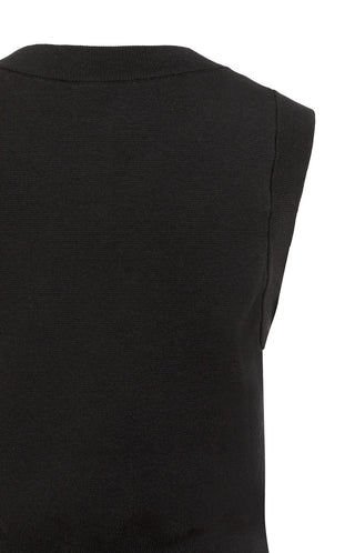 Sleeveless Black Cardigan