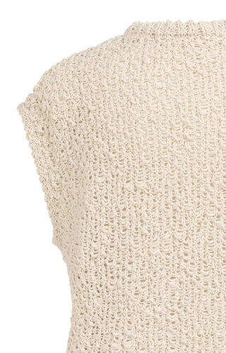 Cloud Crème Sleeveless Sweater