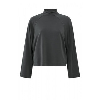 High neck phantom top w raglan slv
