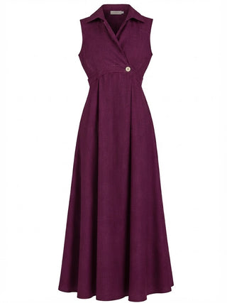 Penny Race in Summer burgundy 100% LinenPL