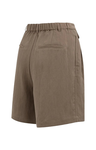 Woven Brown Bermuda Short