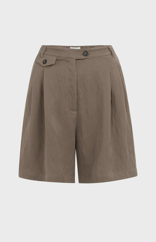 Woven Brown Bermuda Short