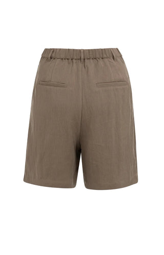 Woven Brown Bermuda Short