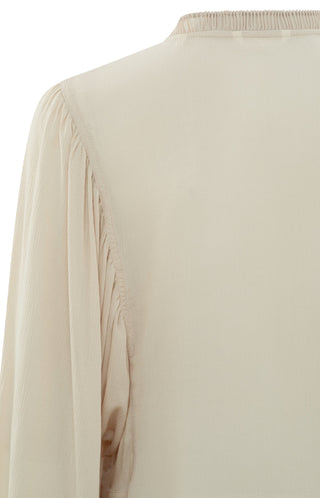 YAYA woven peyote beige batwing top