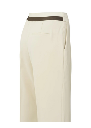 YAYA Woven Sum Sand Wide Leg Trousers W Pleat