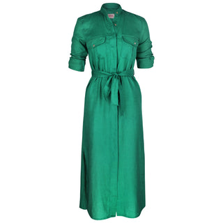 Nellie Safari Maxi Dress Evergreen