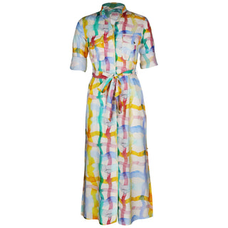 Nellie Safari Maxi Dress Watercolour Check