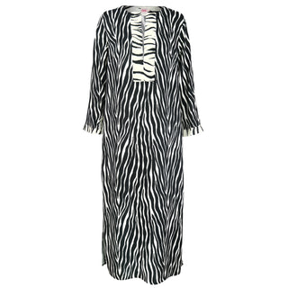 Amanda S/Slt Maxi Tunic Dress Black Zebra