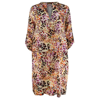 Caroline Bib Frt Fancy Leopard Tunic Dress