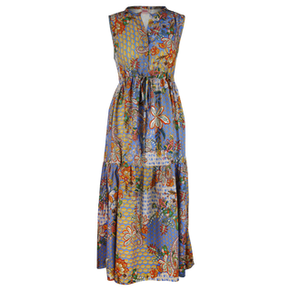 Charlotte Tiered Blu Multi Dress