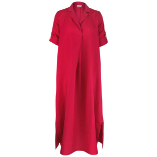 IS Juniper Collar Kaftan  Fuschia