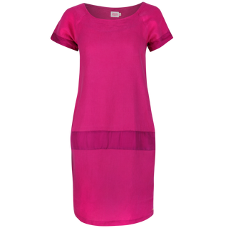 Poppy Cocoon Midi Dress Fuchsia