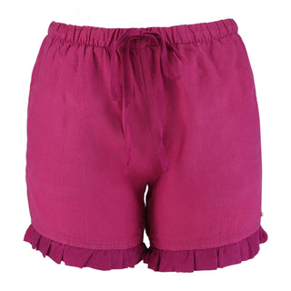 Wendy Ruffle Hem Short Fuchsia